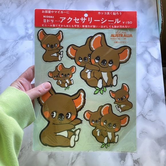 Vintage Made in Japan Koala Australia STICKER sheet - Picture 4 of 8